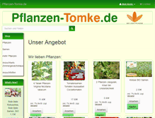 Tablet Screenshot of pflanzen-tomke.de